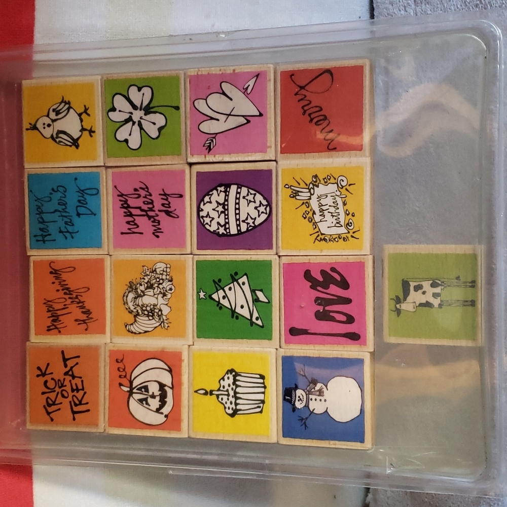 17 rubber craft stamps